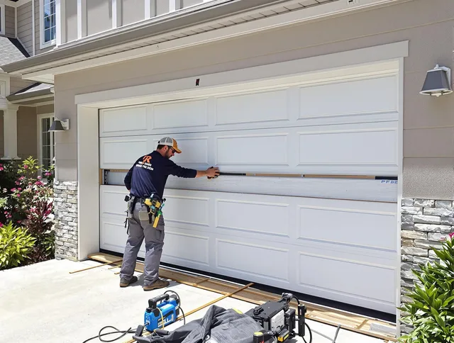Brooklyn Garage Door Repair team performing complete garage door replacement at Brooklyn residence