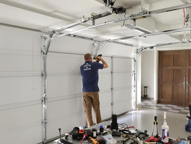 Brooklyn Garage Door Repair certified technician performing precision garage door repair in Brooklyn
