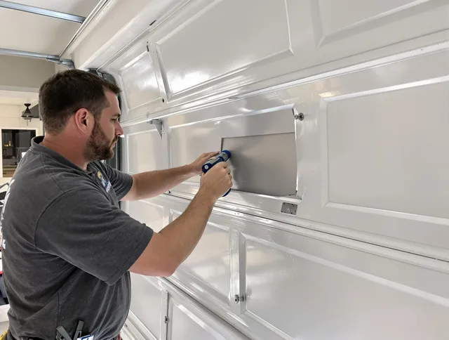 Garage door panel repair by Brooklyn Garage Door Repair in Brooklyn
