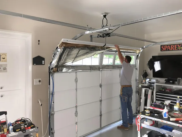 Garage door section replacement by Brooklyn Garage Door Repair in Brooklyn